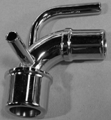 Keets Type Hanks-Rackow Elbow Adapters w/Top Inlet & Side Port-284-00ACA