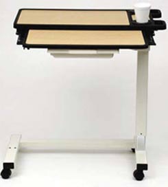 Split Top Overbed Table With Molded Edges-SE021NKM
