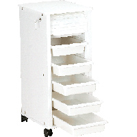 Super Tough 6 Drawer, Roll-up Door Supply Cart-06K21MEDC