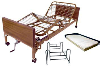 Semi Electric Hospital Bed Package w/Full Rails-GKP-40051DRV