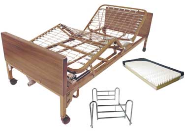 Full-Electric Hospital Bed Package w/Full Length Rails-GKP-50051DRV