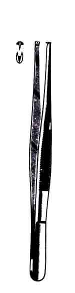 Tissue Forceps, Extra Fine, 1 x 2 Teeth, 5-1/2 in-651-124FSI