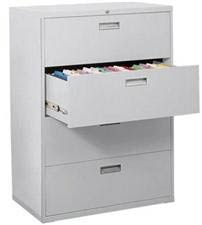Lateral File Cabinet w/ Four Drawers & Metal Handle-88071SAND