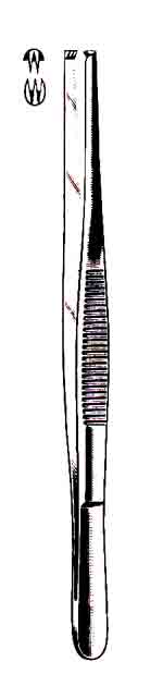 Tissue Forceps, 2 x 3 Teeth, 5 in-881-224FSI
