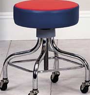Chrome Base Stool w/ Multi-Color Top-M-0012CLT