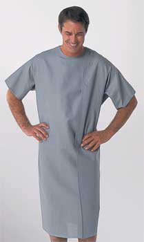 3-Armhole Examination Gowns 78 in. Sweep 46.5 in. Length 6.5 in. Sleeve Extra Large Solid Gray-781120TDMMD