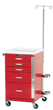 Five Drawer Mini Line Emergency Cart Specialty Package-GME-B5413HRF