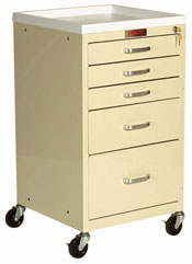 5 Drawer Mini Line Anesthesia Cart Standard Package-K-5413HRF