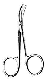 Shortbent Stitch Scissors, 3-1/2 in, Curved, Delicate-806-183FSI