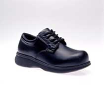Men's Black Leather Lace Diabetic Shoes-M104DRZ