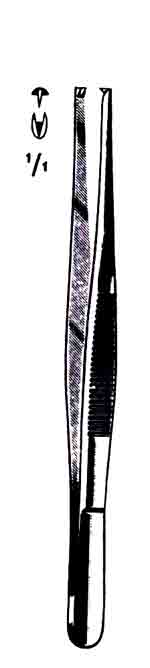 Tissue Forceps, 1 x 2 Teeth, 4-1/2 in-354-124FSI