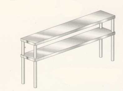 Stainless Steel Double Overshelf-6381-OD4ARO