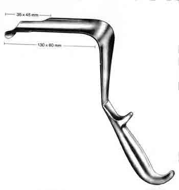 St. Marks Deep Pelvic Retractor, 5 in Working Length, w/ Lip-100-205FSI