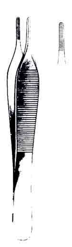 Ewald Forceps, 1x2 Teeth, 4-3/4 in-616-224FSI