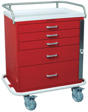 5 Drawer Short Emergency Cart Standard Package-0336HRF
