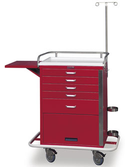 5-Drawer Tall Emergency Cart Specialty Package with Flip Up Door-3046HRF