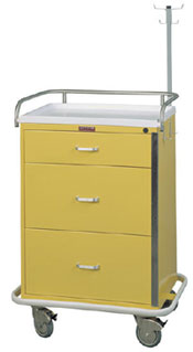 Three Drawer Infection Control Cart with Breakaway Lock Specialty Package-1056HRF