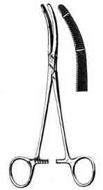 Heaney Hysterectomy Forceps, 8-1/4in, Heavy Pattern, Double Tooth, Curved-156-529FSI
