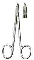 Tissue and Cuticle Nippers, 4in, Straight Jaws, Ring Handles-886-164FSI