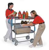 Heavy Duty 3 Shelf SS Ergonomic Carts-5107LKE