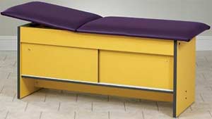 Cabinet Style Pediatric Treatment Table w/ 2 Sliding Doors & Adjustable Backrest-7717CLT