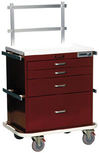 4 Drawer Tall Workstation Cart Specialty Package-1537HRF