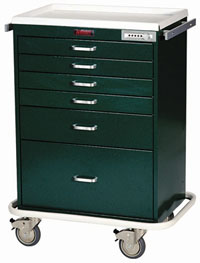 6 Drawer Tall Workstation Cart Standard Package-0547HRF