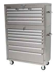41 in. 7 Drawer Instrument Chest, Stainless Steel-4077LKE