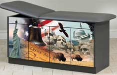 Americana Pediatric Treatment Table w/ Adjustable Backrest-5497CLT