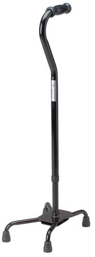 Bariatric Quad Canes Black 8 in. x 12 in. Footprint-WX82268SDMMD