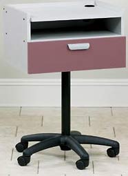 Mobile Medical Equipment Cart w/ One Drawer & Shelf-0498CLT