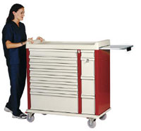 Optimal Line All-Aluminum Medication Box Cart-XOB492LAHRF
