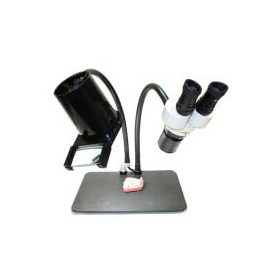 5X/10X scope on arm, plus Bend-e Lite and LiteLens on arm- table base-B2-DBLW