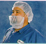 White Polypropylene Beard Cover w/elastic strap-Tians90088-mse