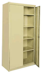 Free Standing Classic Storage Cabinet w/ Adjustable Shelves-00-878163-14ACSAND