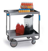 Deep 2 Shelf Heavy-Duty SS Utility Carts-757LKE