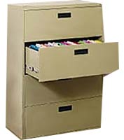 Lateral File Cabinet w/ Four Drawers-L402ESAND