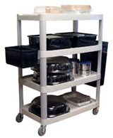 Four Shelf Serving/Bussing Food Carts-4CBILUX