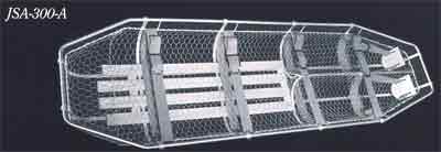 Lightweight Basket Stretcher with Wood Rack and Foot Rest-A-003JSA