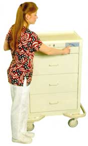4 Drawer Mobile Workstation w/ Electronic Lock-B-034-SEM