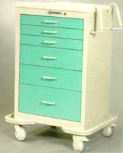 6 Drawer Mobile Workstation w/Push Button Lock-T-036-TIM