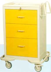Steel - 3 Drawer Isolation Cart w/ Key Lock, Two T-033-TKMMPD