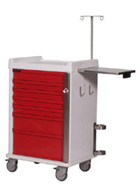 Seven Drawer MR-Safe Emergency Cart Specialty Package-GME-B7RMHRF