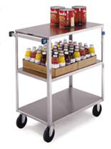 Medium Duty SS 3 Shelf Multi-Shelf Carts-153LKE