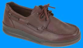 Brown Men's Lace Diabetic Nautica Boat Shoe-LM10-516DRZ