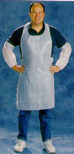 White 1 mil embossed PE apron-Tians71286-2836-mse