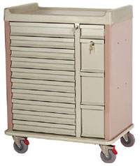 Standard Line 300 Capacity Unit Dose Medication Box Cart Standard Package-XOB003LSHRF