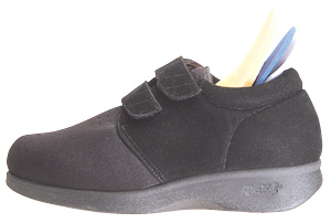 Ambulator Therapeutic Shoe- Black Velcro Oxford.-W0021TAFHI