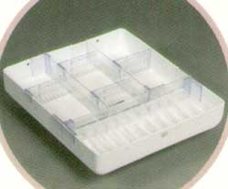 Mini Cart Tray w/ 4 Dividers, 10 Ampule Holders-01-HMT
