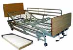 Deluxe Institutional Manual Adjustable Hospital Bed Package w/ Full Length Rails%>